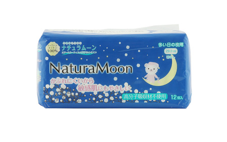 ナチュラムーン生理用品　多い日夜用羽なし12個入×6個