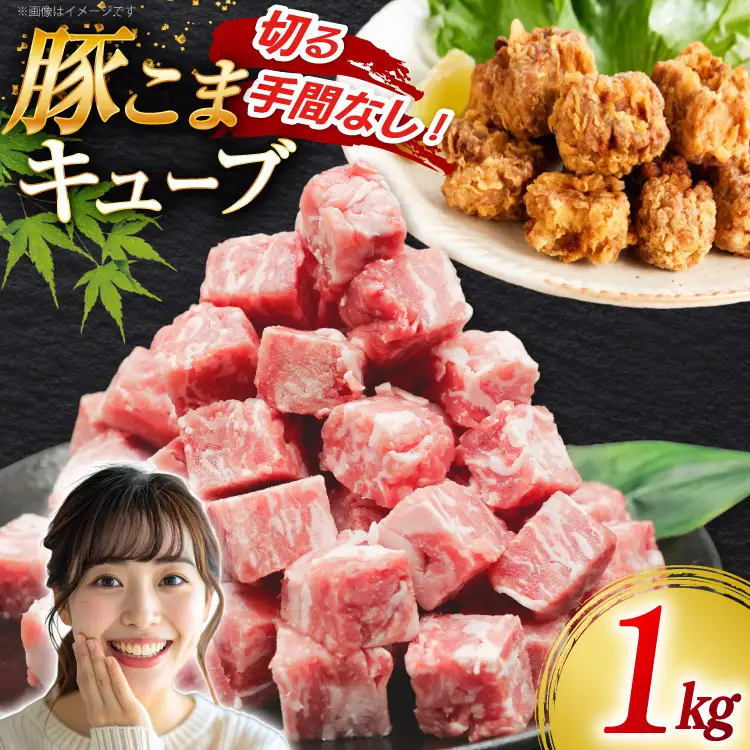 豚肉 豚こまキューブ 1kg [司フーズ・システム 兵庫県 三田市 3d28bdy500000] 