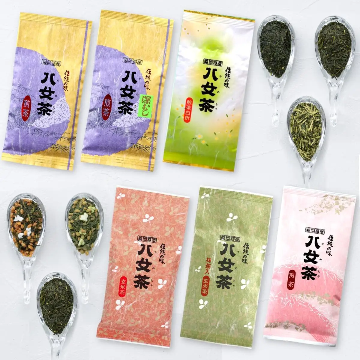 八女茶100％ お茶の世界を楽しむ！６種の茶葉飲み比べセット 100g×6袋＜岩崎園製茶＞ 茶 日本茶 お茶 煎茶 緑茶 茶葉 八女茶 飲み比べ 福岡県 八女市 075-069
