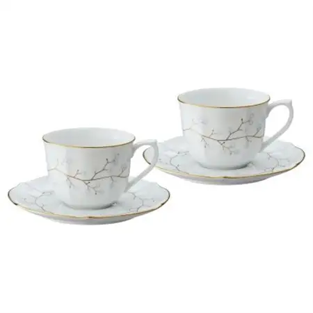 ノリタケ【ホワイトベル】コーヒーカップ＆ソーサーペア【1637851】
