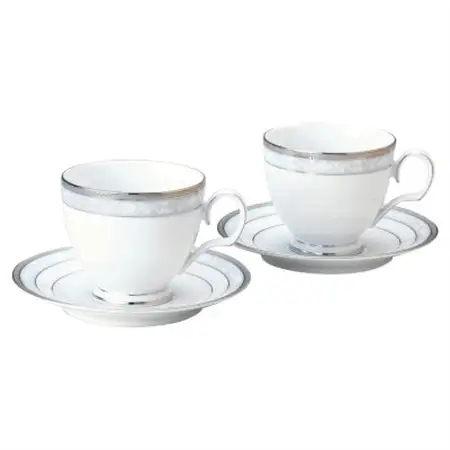ノリタケ【ハンプシャープラチナ】カップ＆ソーサーペア【1637898】