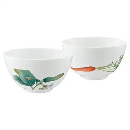 ノリタケ【京香旬彩】飯碗ペア(金時人参・加茂茄子)【1637989】