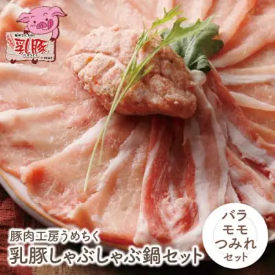 Z04-05 寄附額改定↓↓ 乳豚しゃぶしゃぶ鍋Ｂセット(バラ・モモ・つみれ) 豚肉