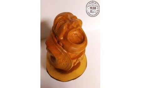 【数量限定】飛騨一位一刀彫  気楽坊（中）| 伝統工芸品 いちい イチイ 一位一刀彫 一位一刀 一刀彫 工芸品 縁起物 品 置物 木彫り 飛騨高山 吉野彫刻所 MC019