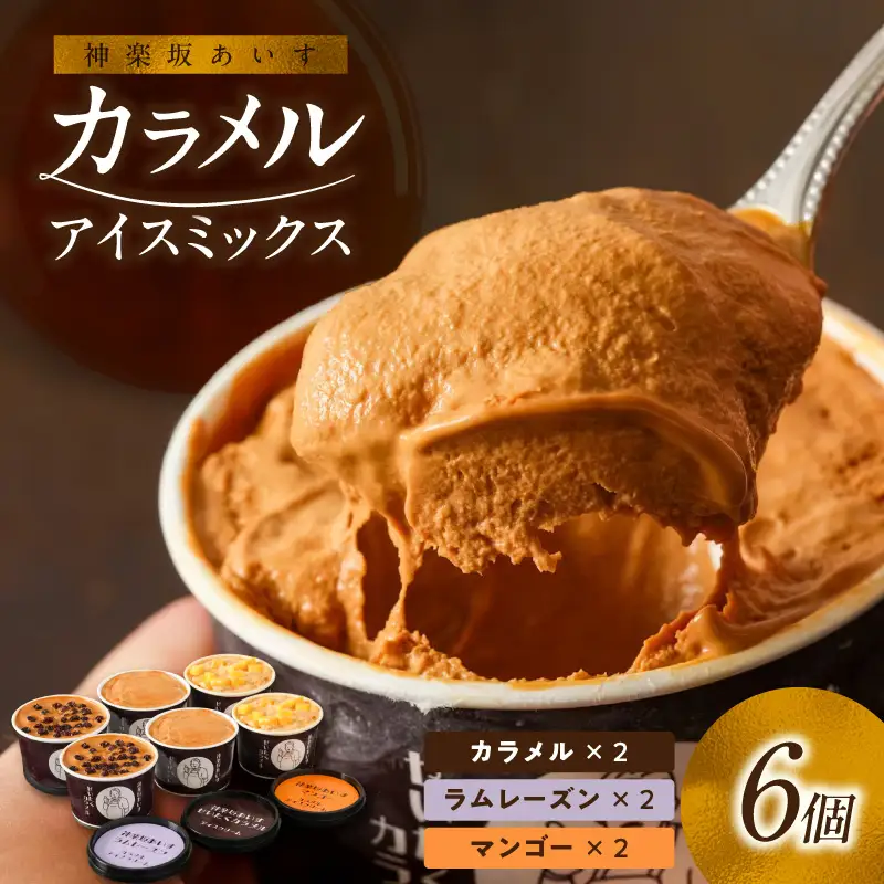 [神楽坂あいす]カラメルアイスミックス（6個セット） 0158-002-S07