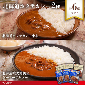 北海道ホタテカレー2種6個セットen01-00247