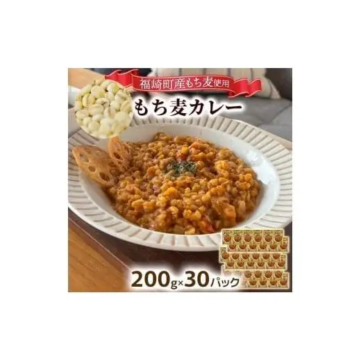もち麦カレー 30箱入 福崎町産もち麦使用 レトルト カレー もち麦 お手軽 非常食 保存食