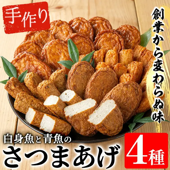 寺田屋 手づくりさつま揚げ 味くらべセット（むてんか青魚 の さつま揚げ 2種 と 白身魚 の さつま揚げ 2種 ）冷蔵 串木野名物 素材を生かした薩摩揚げ つけ揚げ【00-031-13】