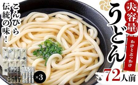 大容量 うどん 72人前【かけとぶっかけ】 麺 手打ち 生麺 うどん うどんつゆ かけつゆ 食品 名産品 四国 F5J-1213