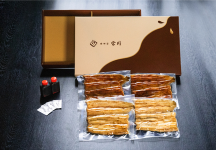 【世田谷 宮川】うなぎの二色蒲焼セット(松) /４尾【鰻 ウナギ かば焼き 蒲焼き うな重 ひつまぶし 国産 ギフト プレゼント 贈り物 ご褒美 東京都 世田谷】_0102-004-se7