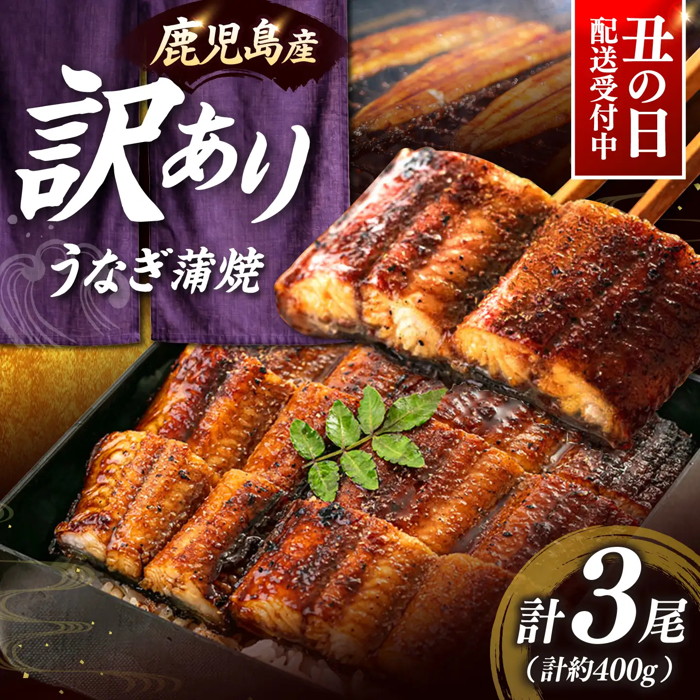 訳あり うなぎ 蒲焼 3尾 [ADAH048] 鹿児島産 