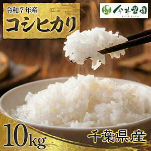 【令和7年産】千葉県産コシヒカリ（精米）10kg ／ 米 こめ ご飯 こしひかり 甘み 粘り 香り 冷めても美味しいお米 千葉県