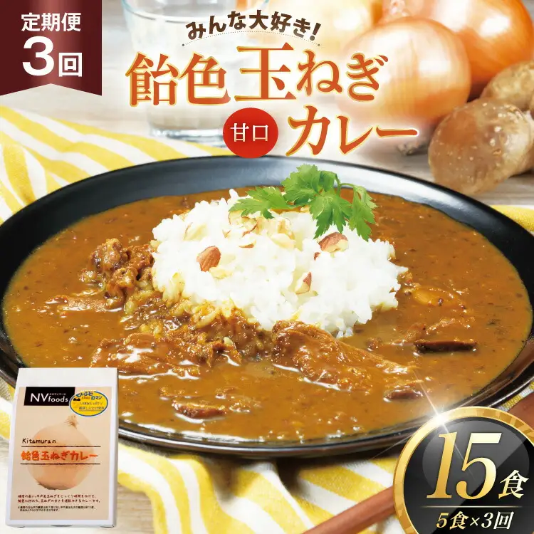 カレー セット 玉ねぎ カレー 5食 セット 甘口 3回 定期便 [カレー工房NVfoods 長崎県 平戸市 hr42bgy400064]