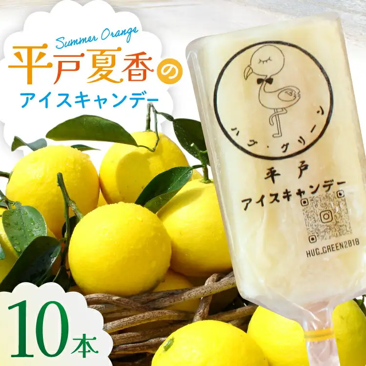 アイスキャンディー ギフト シャーベット オレンジ アイス 平戸夏香のアイスキャンデー 10本 100ml/本 [ハレルヤ合同会社 長崎県 平戸市 hr42bgy400139]