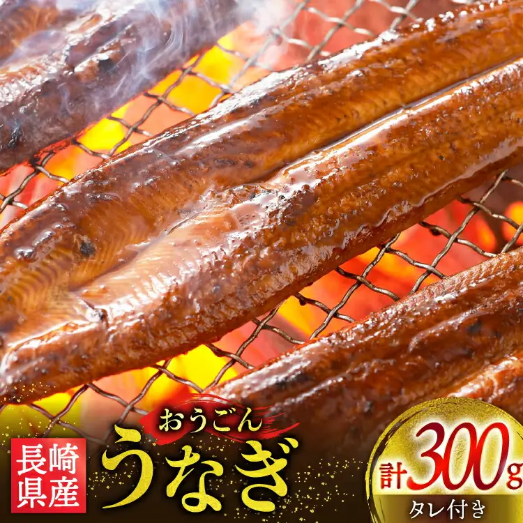 うなぎ 国産 蒲焼 長崎県産 おうごんうなぎ 約300g 1尾～3尾 [松永水産 長崎県 平戸市 hr42bvj550035] 鰻 うな重 うな丼 ひつまぶし 蒲焼き かばやき タレ付き 養殖 国内産 1尾 3尾 冷凍 unagi