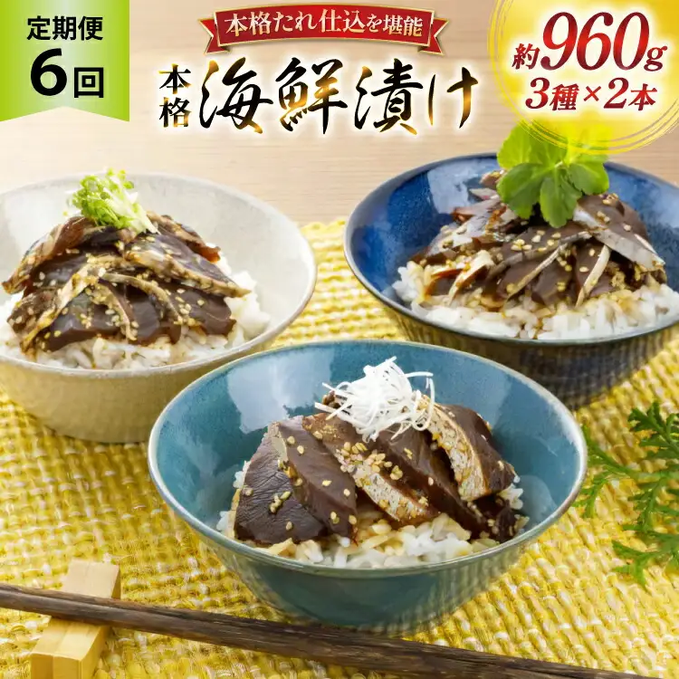 刺身 漬け丼 本格 海鮮漬け セット 160g 6本 6回 定期便 総計5.7kg 詰め合わせ 食べ比べ [よかろ物産 長崎県 平戸市 hr42bgy420105]