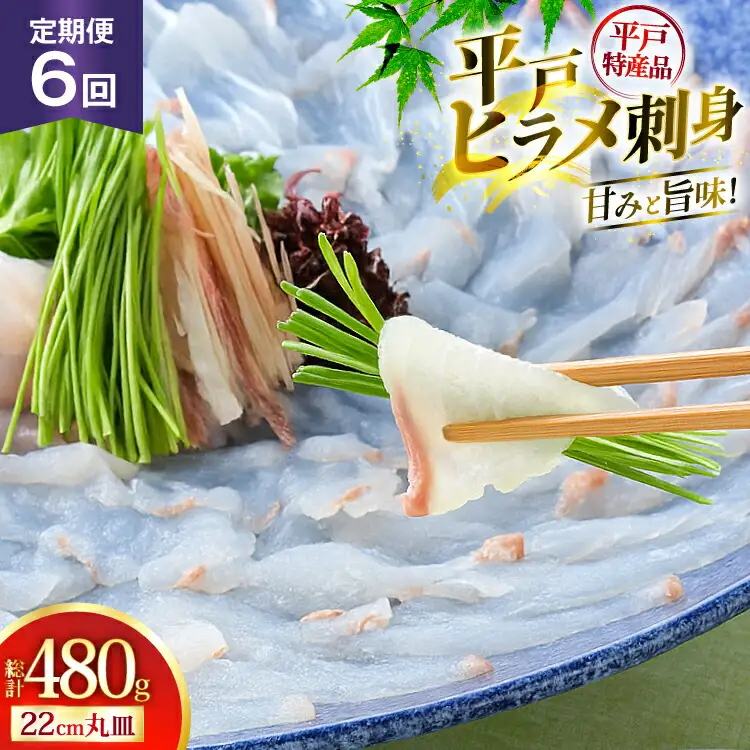 魚 刺身 ヒラメ 刺盛 80g 6回 定期便 総計 約480g [平戸さくら水産 長崎県 平戸市 hr42bgy420344]