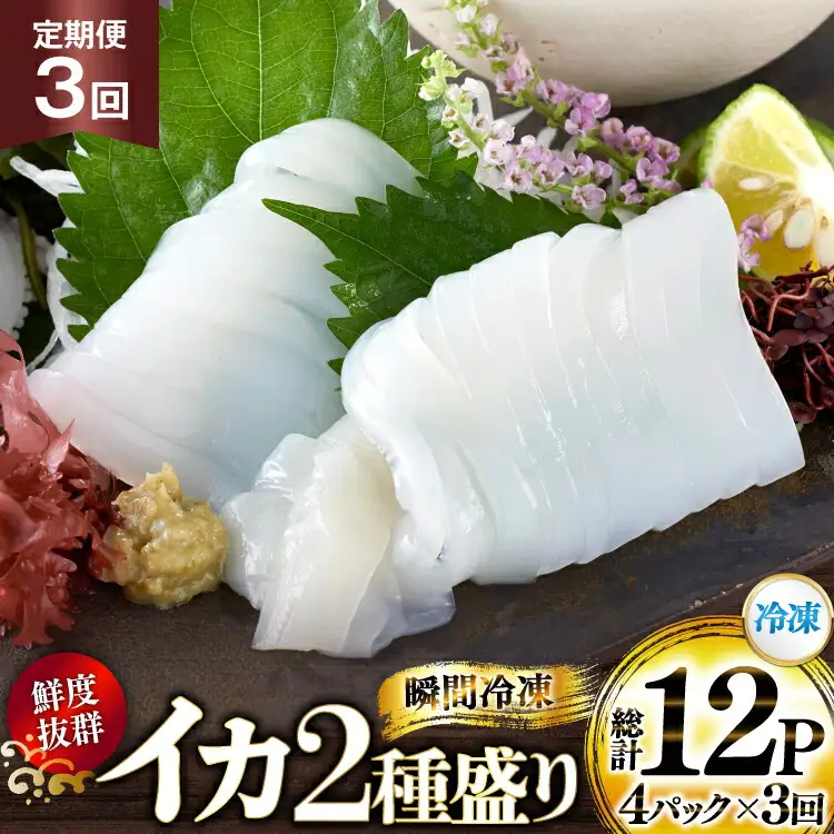 海鮮 魚介 イカ 2種盛り（胴体＋ エンペラ ・ ゲソ ） 3回 定期便 [舘浦漁協 長崎県 平戸市 hr42bgy420382]