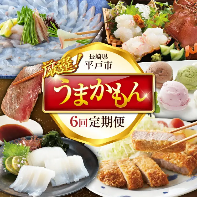 サーロインステーキ とんかつ ヒラメ ウチワエビ ジェラート ヤリイカ 平戸うまかもん 6回 定期便 [平戸瀬戸市場 長崎県 平戸市 hr42bgy420483]