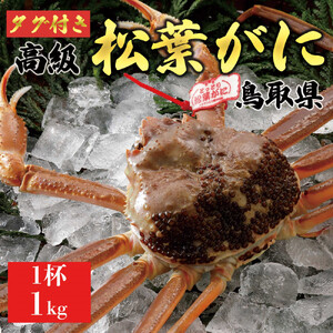 【2026年11月発送】特撰 松葉がに（なま）【ブランドタグ付き】1kg超の大きいサイズ 食べ応えあり 特大1杯