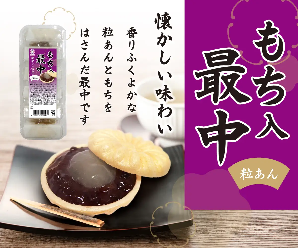 1113 アダチ製菓　もち入り最中(6個入り×12パック)