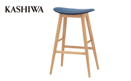 【KASHIWA】ハイスツール（張座）飛騨の家具 布張り 人気 おすすめ 新生活 一人暮らし 国産 柏木工 飛騨家具   バーチェア ハイチェア 椅子 木製  AM037