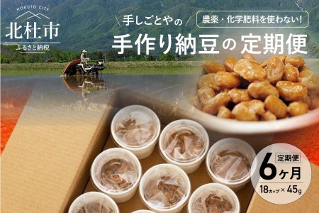 【定期便6カ月連続】農薬・化学肥料を使用していない手作り納豆 [h046]