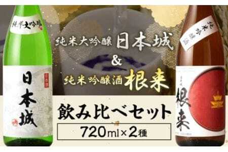 日本酒 日本城 純米大吟醸 と 根来 純米吟醸酒 呑み比べセット 2種 720ml 酒のねごろっく