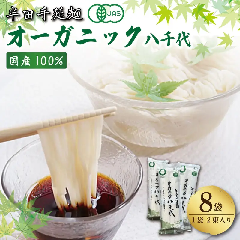 半田そうめん オーガニック 8袋 そうめん