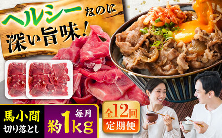 全12回定期便 馬小間 切り落とし 約1kg 切り落とし BHCY040