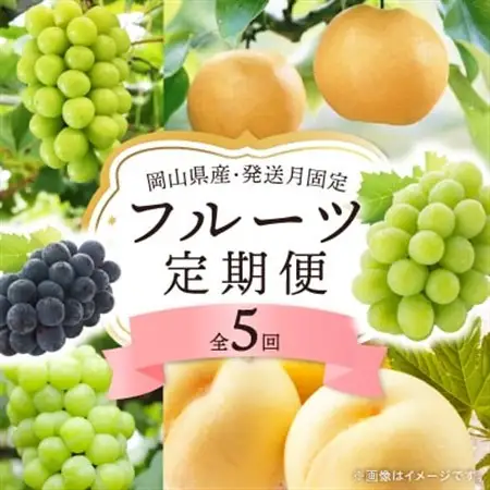 【発送月固定定期便】岡山県産 フルーツ定期便全5回【配送不可地域：離島・北海道・沖縄県】【4075035】