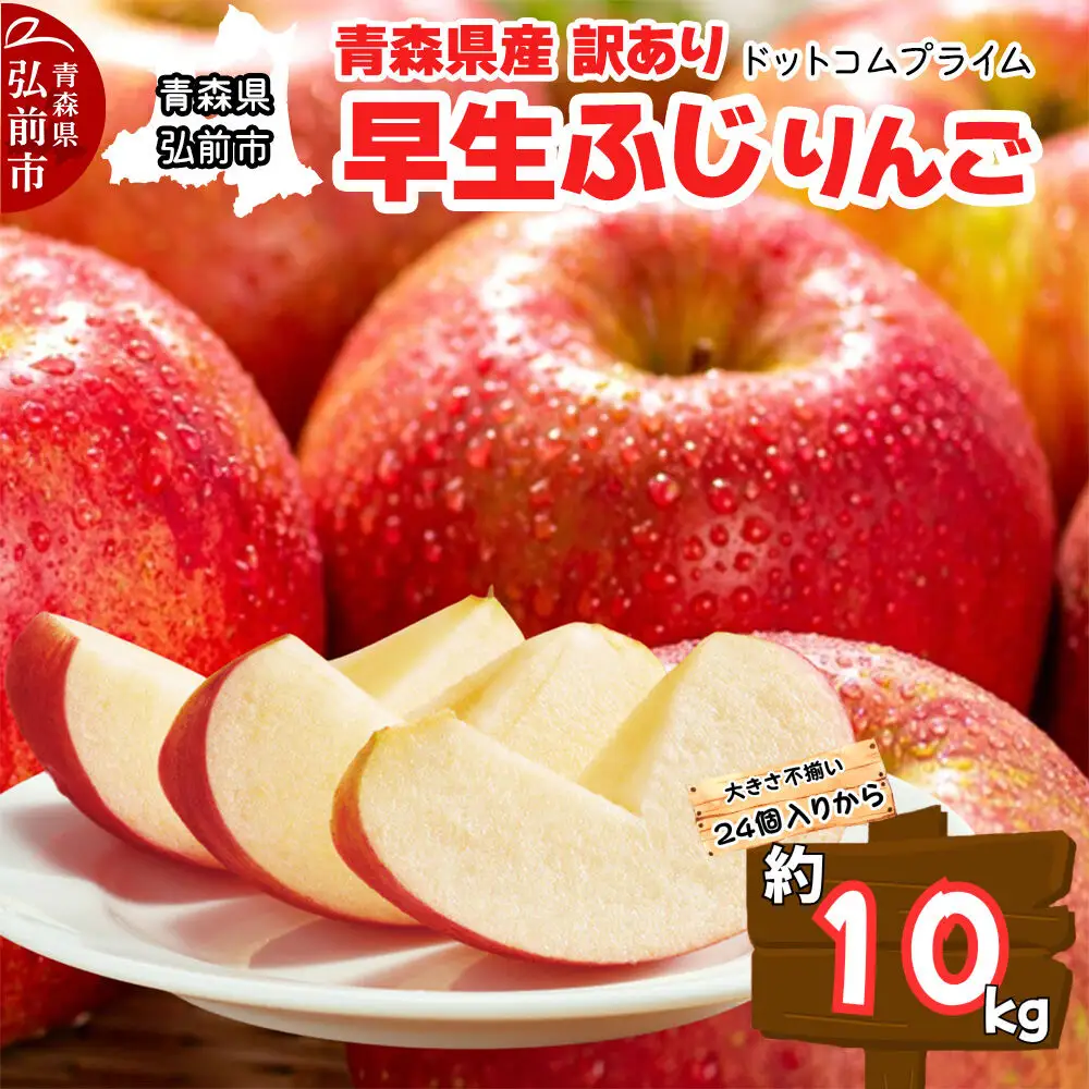 【26年10月中旬～11月下旬発送】りんご 早生ふじ 約10kg【訳あり ご家庭用】青森県産 青森 果物 フルーツ 林檎 リンゴ くだもの 弘前市