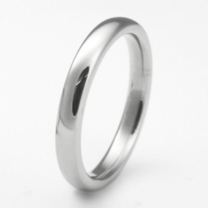 純チタン甲丸リング (幅3mm) 9号 | アクセサリー リング