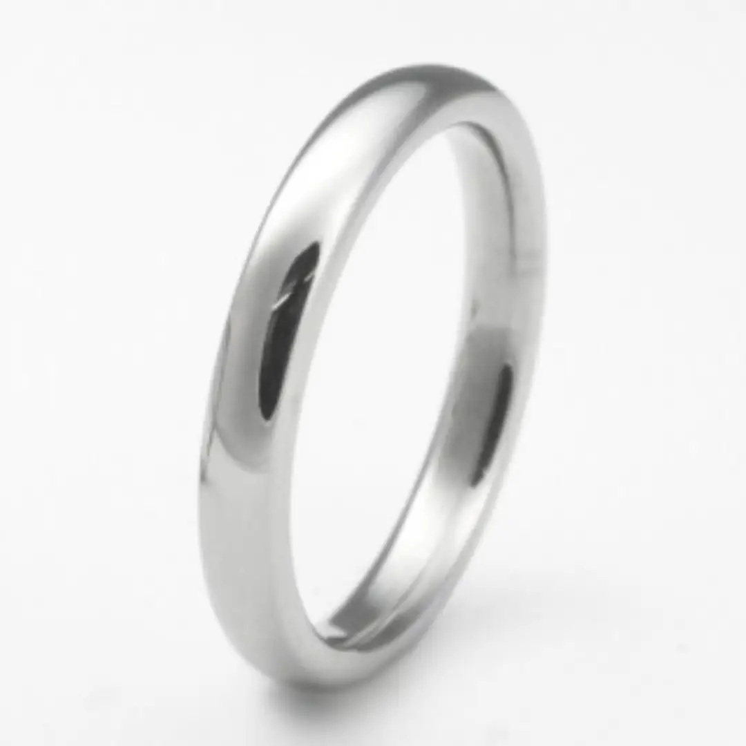 純チタン甲丸リング (幅3mm) 15号 | アクセサリー リング