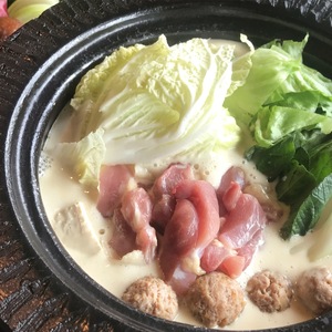 鶏白湯スープ さつま地鶏の白鍋 [鍋セット 鶏ガラ 濃厚スープ つくね 野菜 麺] 鍋セット水炊き 