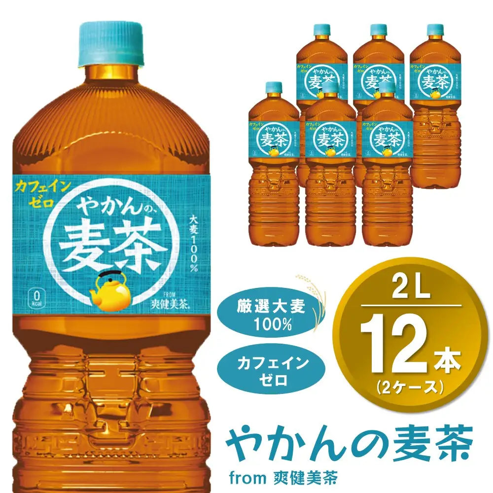やかんの麦茶 from 爽健美茶 PET 2L (2ケース) 計12本 K090146