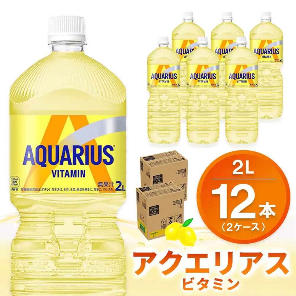 アクエリアス ビタミン PET 2L (2ケース) 計12本 K090148