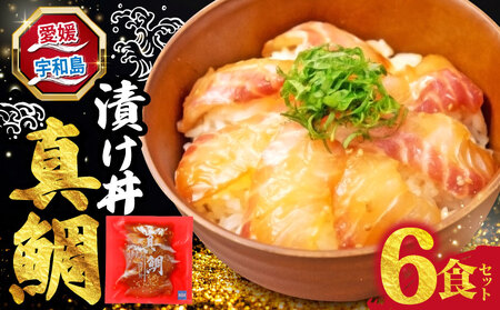 漬け丼 (真鯛) 6食セット 南予ビージョイ 鯛 D010-150022