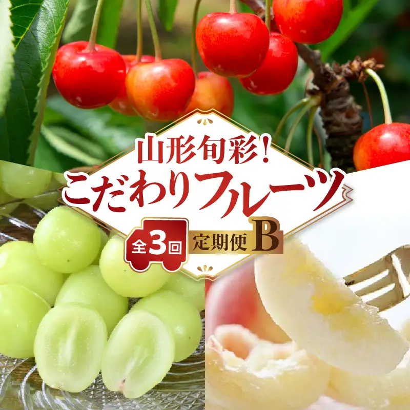 【発送月固定】山形旬彩！こだわりフルーツ定期便全３回Ｂ 063-T02