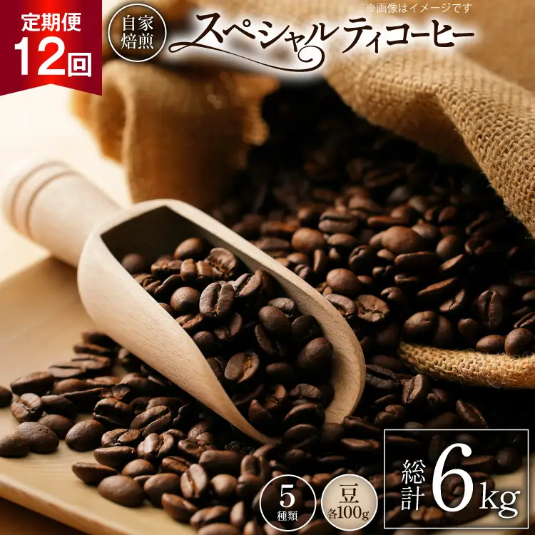 【年間定期便】八ヶ岳珈琲 スペシャルティコーヒー 豆 100g×5種類 計500g ×12ヶ月 [アフターゲームカフェ 山梨県 韮崎市 20745265]
