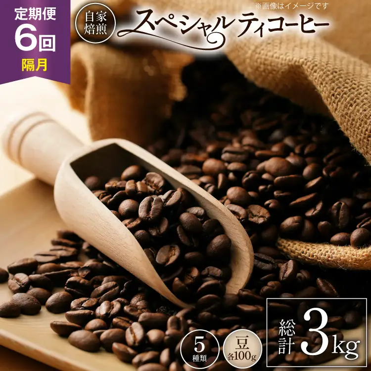 【年間定期便】八ヶ岳珈琲 スペシャルティコーヒー 豆 100g 5種類 計 500g 隔月6ヶ月 [アフターゲームカフェ 山梨県 韮崎市 20745263]
