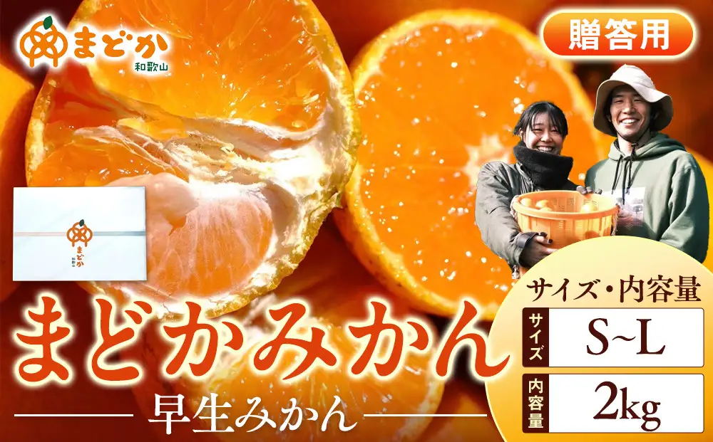 ［先行予約］［贈答用］秋採れみかん（早生みかん）S〜Lサイズ混合 2kg＋200g（傷み補償分）［2026年11月上旬より発送］