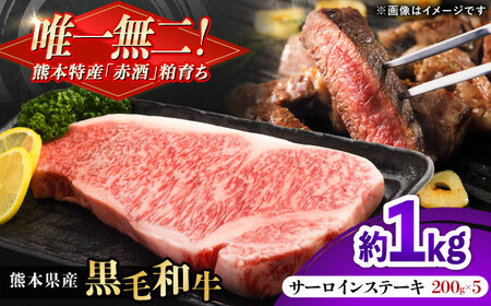 熊本県産 『原田畜産』 黒毛和牛サーロインステーキ 計約1kg 黒毛和牛 サーロインステーキ [AYCN151]