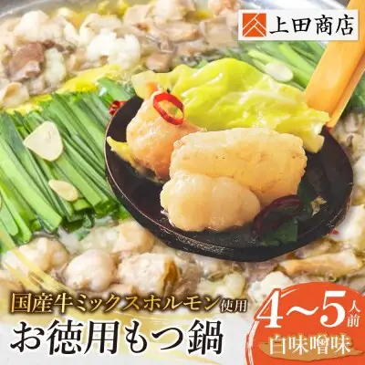 Z08-30 寄附額改定↓↓ お徳用もつ鍋(白味噌味 4～5人前) もつ鍋