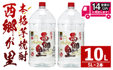 西郷が里 (計10L・5L×2本) 芋焼酎 お酒 本格焼酎 【岩川醸造】A967