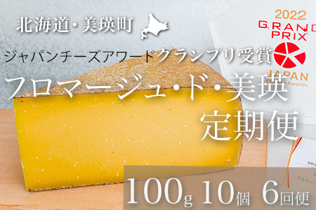チーズ グランプリ受賞 定期便 100g×10個 6ヶ月  北海道チーズ 本格的ハードチーズ [270-01]