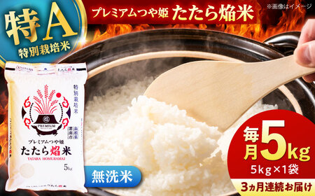 【3回定期便】無洗米 プレミアムつや姫 5kg 令和7年産 [AIDB144]無洗 
