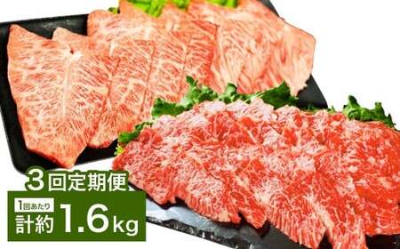 【3カ月定期便】 【上カルビ VS ミスジ 食べ比べ！】 おおいた和牛 上カルビ焼肉 ・ ミスジ焼肉 約1.6kg×3回 計約4.8kg