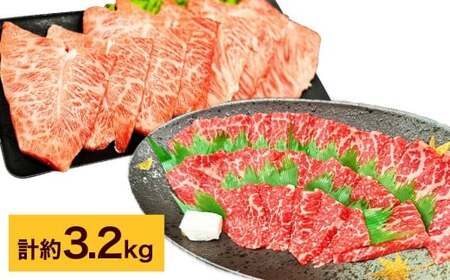 【赤身 VS ミスジ 食べ比べ！】 おおいた和牛 赤身焼肉 ・ ミスジ焼肉 各約1.6kg（約400g×4） 計約3.2kg
