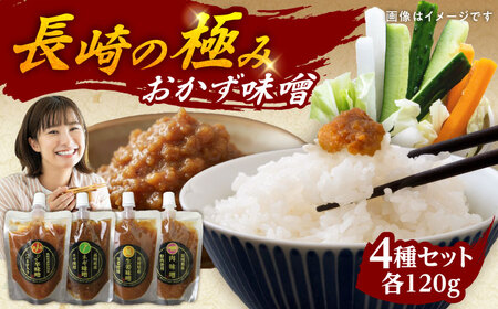 おかず味噌4種セット 各120g（ネギ味噌 肉みそ 生姜味噌 ぴり辛味噌）/みそ 味噌 ミソ /大村市/おおむら夢ファームシュシュ[ACAA482]